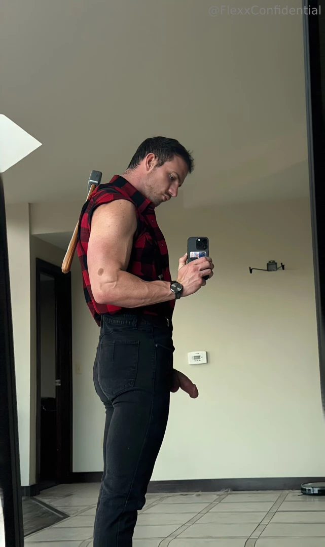 This lumberjack is ready to swing his axe part 2 