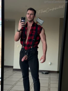 This lumberjack is ready to swing his axe part 1