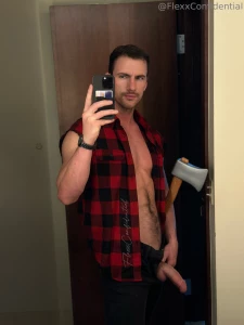 This lumberjack is ready to swing his axe part 3