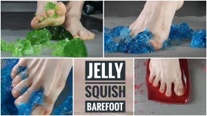 Stepping on a jelly felt so good i need your help with cleaning tho