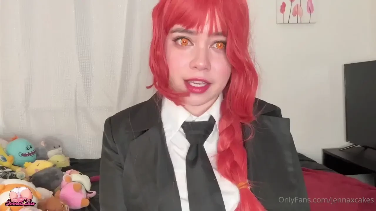 A lil makima cosplay role-play amp strip tease video enjoy 