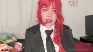 A lil makima cosplay role-play amp strip tease video enjoy