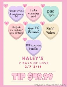 7 days of love pre sale starts now bg solo gg amp more nbsp just tip