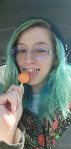 I was very much enjoying my 420 lolipop on my car ride around today