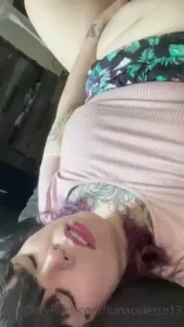 Squirting with my dp toy in my skirt part 35