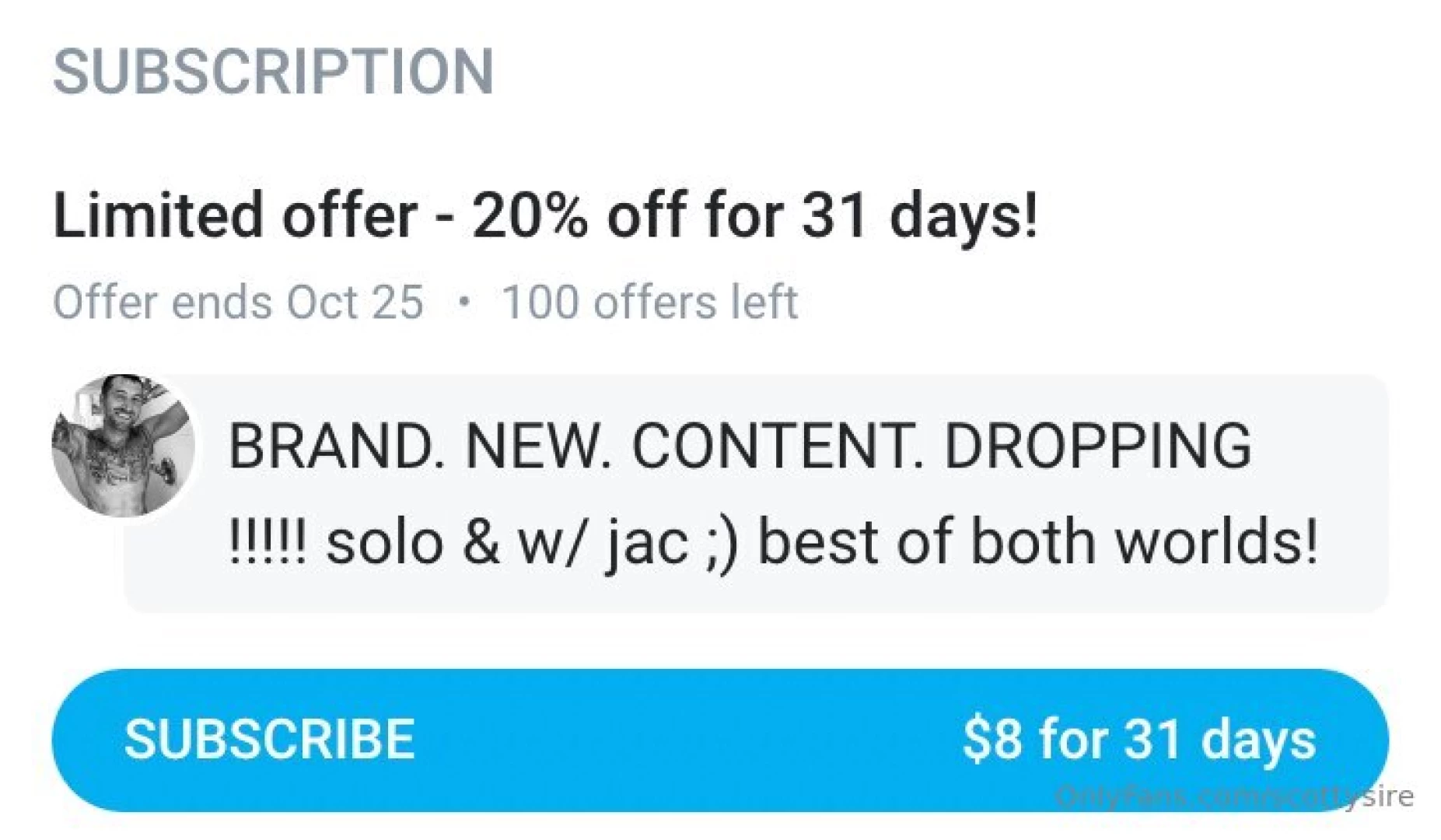 Go smash that subscribe button https onlyfans com toomuchscotty 