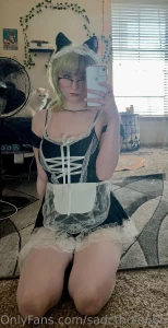 Pov goth catgirl maid somehow has no idea how to clean a mirror part 2