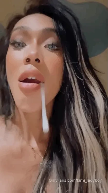 Ooooooppppps i m so messy fyp cum blowjob lips trans 