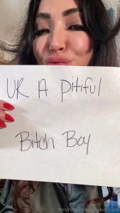 Now bitch boy get on your knees and tip mommy