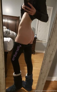 Morning cheeks it s too cold to undress so i ll just pull down my