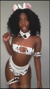 Moooo classic cow maid unlock to watch me cream