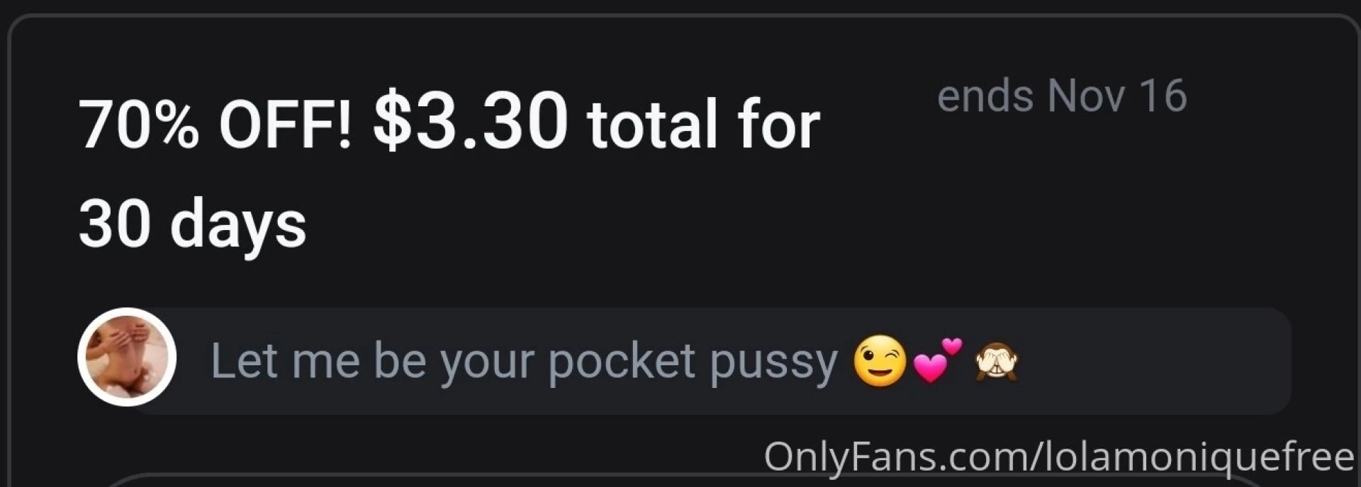 Massive sale on my premium page making it just 3 30 for 30 days only 