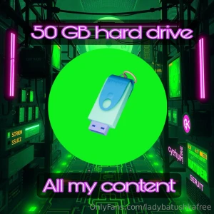 Receive a physical hard drive with all my content 50gb of content over