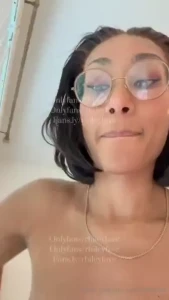 Rhiley takes a trip to her neighbors apartment swipe to see the full