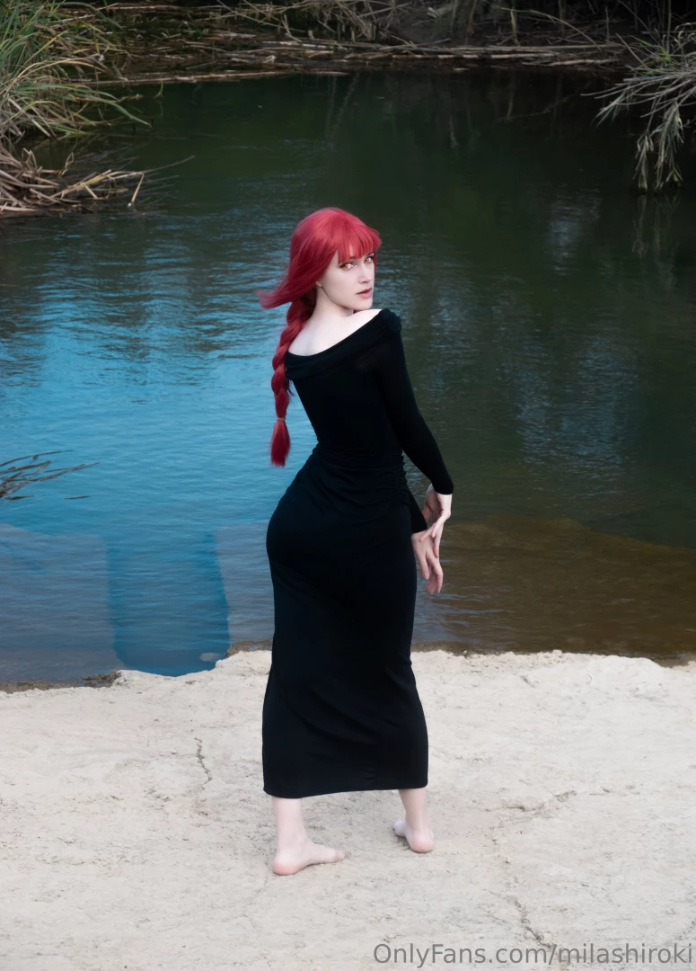 Makima s day on the beach makima rules the beach commanding the waves 