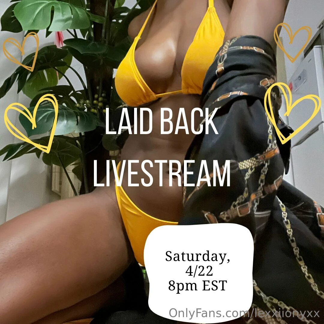 Come lay back with me tonight i ll be live at 8pm est you don t wanna 