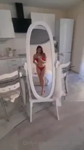 I come closer to you red lingerie so hot