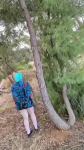 Annrowe experiencing the great outdoors at the back of the kinkycastle