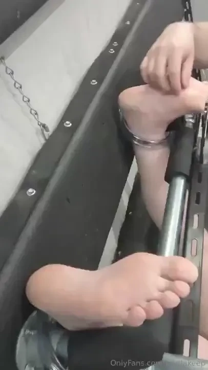 Feet immobilised and tickled 