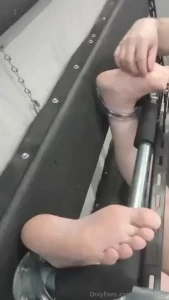 Feet immobilised and tickled