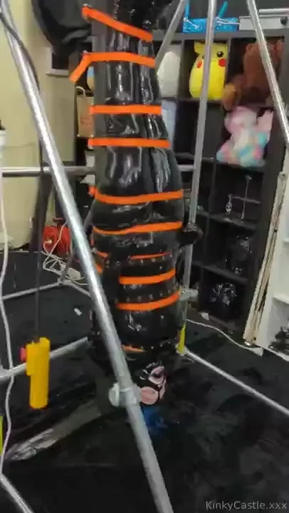 Playing with the tilt of an inverted rubberdoll part 3 of 9 