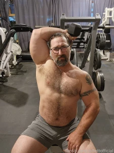 Great workout this morning gotta love international chest day dad