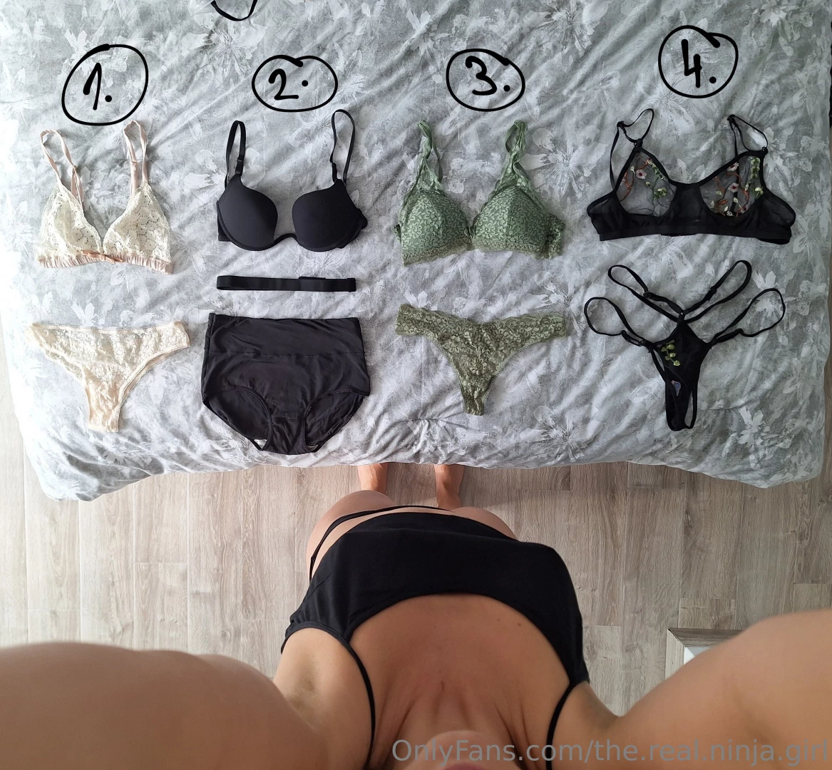 So what should i wear pick the lingerie i will take some pictures in 