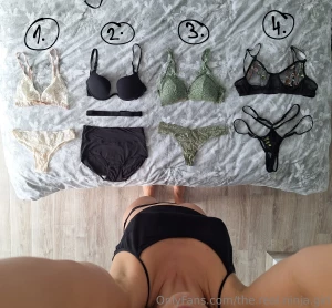 So what should i wear pick the lingerie i will take some pictures in