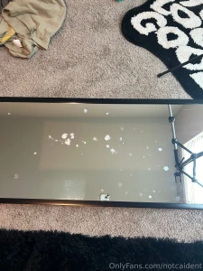 Standing over my fully body mirror stroking so you can see me ass