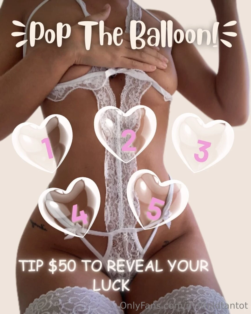 Pop the balloon tip 50 send me a dm with the number you choose and get 