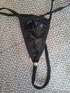 Custom black thong for sale message me for price and postage part 1