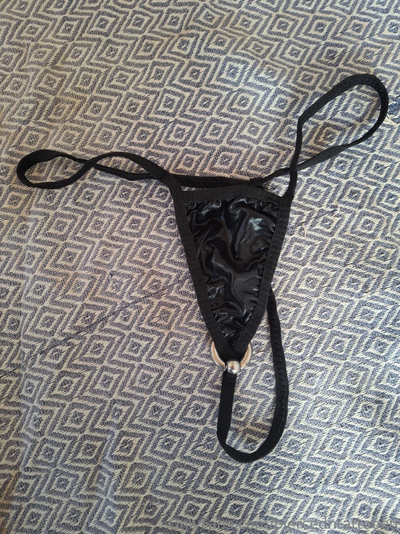 Custom black thong for sale message me for price and postage 