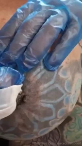 Just 4 short videos of me tattooing my own nipples today for all those