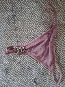 Custom used pink mesh thong comes with 20 pics of it all being worn part 2