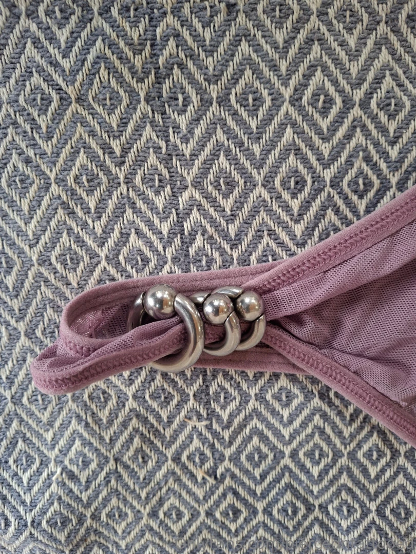 Custom used pink mesh thong comes with 20 pics of it all being worn part 3 