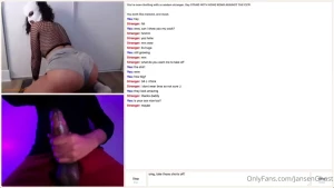 I found this complete babe wearing a ski mask and fishnets on omegle part 1