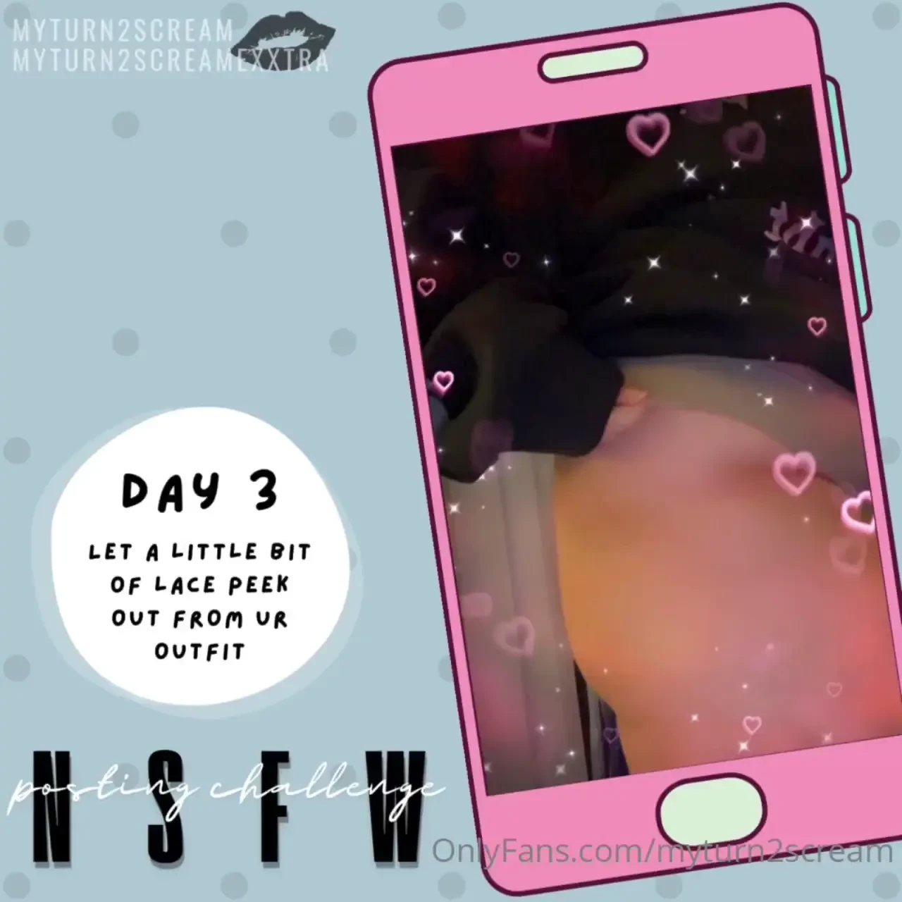 January nsfw challenge day 3 let a little bit of lace peek out from ur 