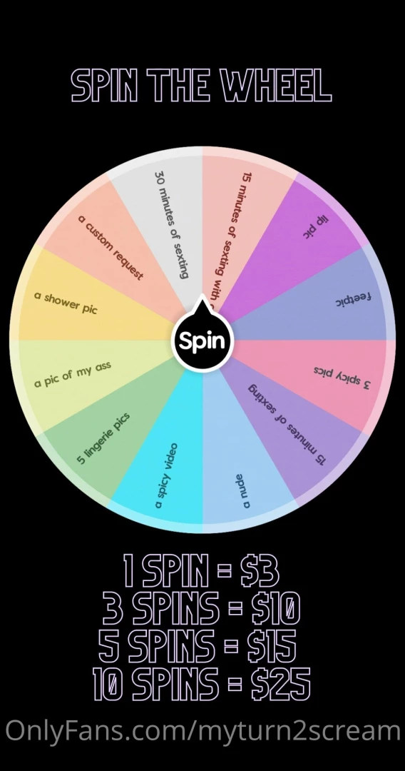 Come spin the wheel for a spicy prize 