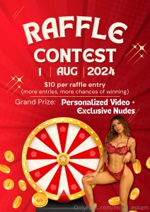 Win a personalized video and a bundle of nudes for only 10 raffle ends