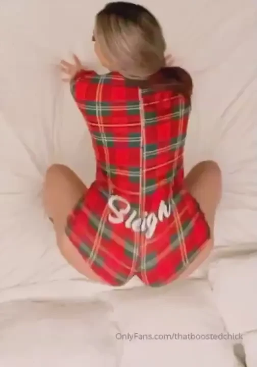 Your naughty little elf is bent over and waiting for you in your dm s 