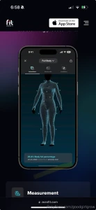 It s a body scanner suit that pairs with their app to make three