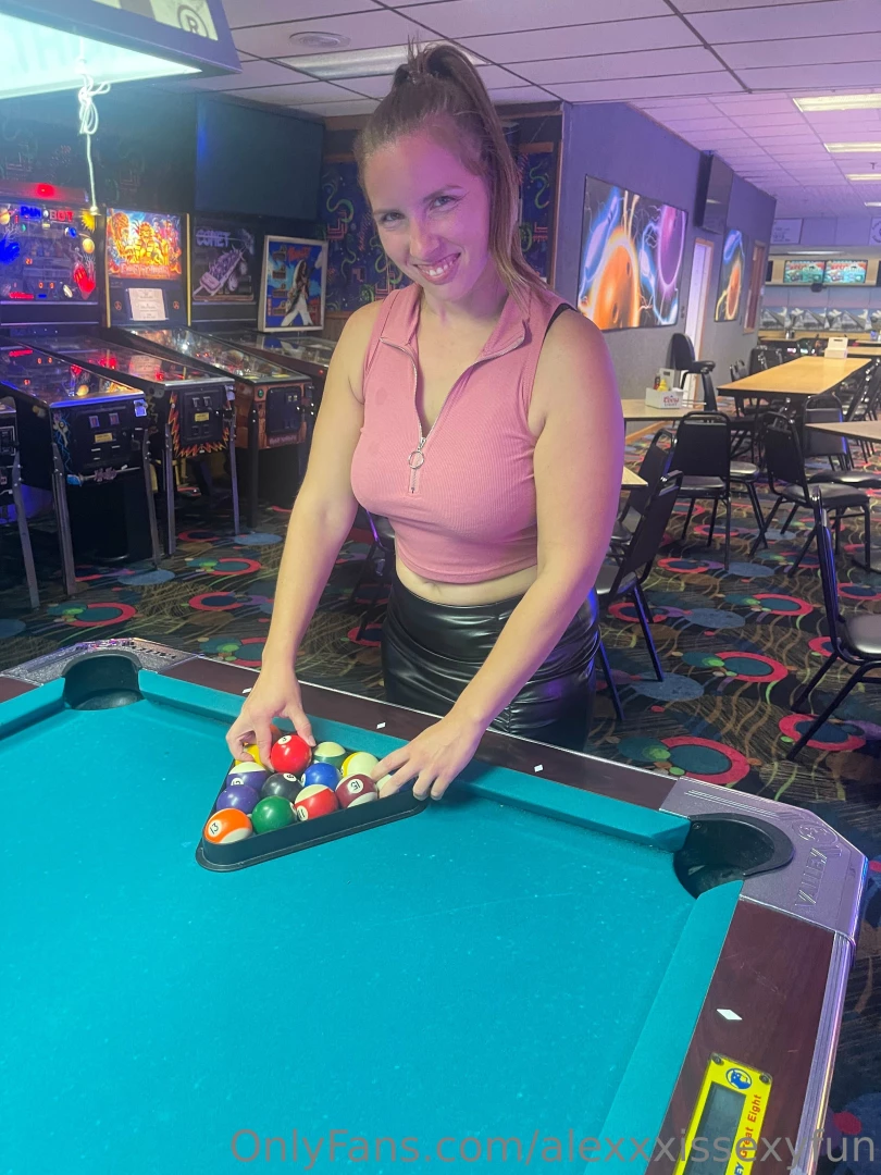 Had a fun night at the bowling alley playing pool and pinball met up 