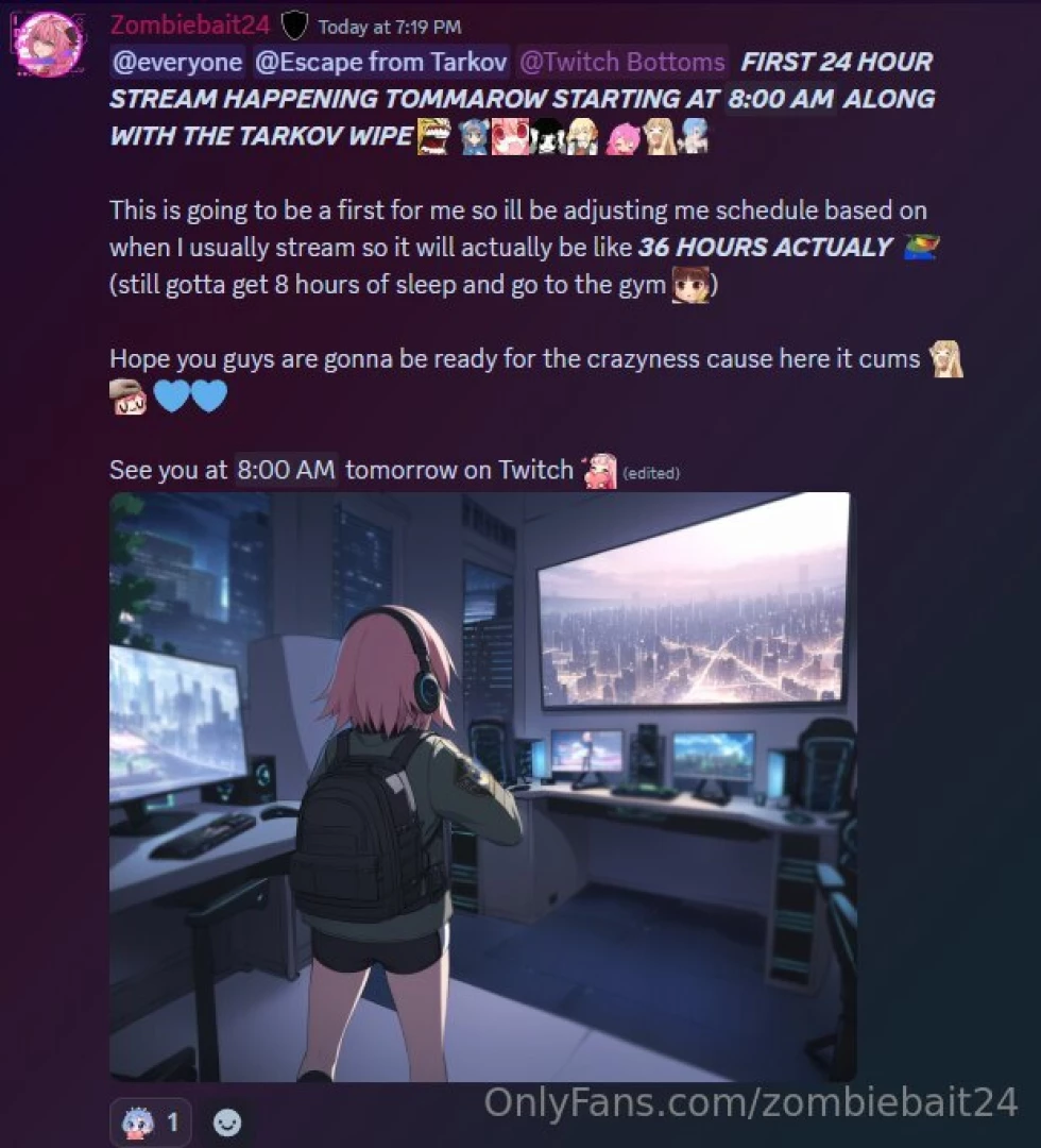 Join the discord and twitch https linktr ee zombiebait24 