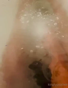 The floaty bits are flowers from the bath bomb