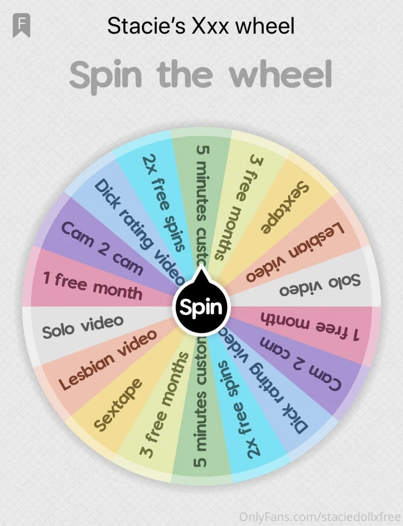 Spin the wheel tip this post 10 for a spin 