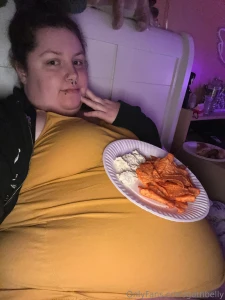 Me last night relaxing in bed with some snacks and watching stuff hehe part 3