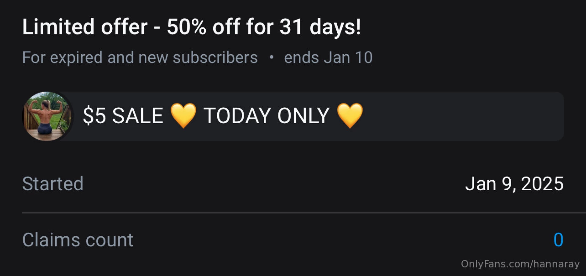 5 to join hannarayvip today only 