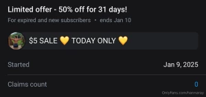 5 to join hannarayvip today only