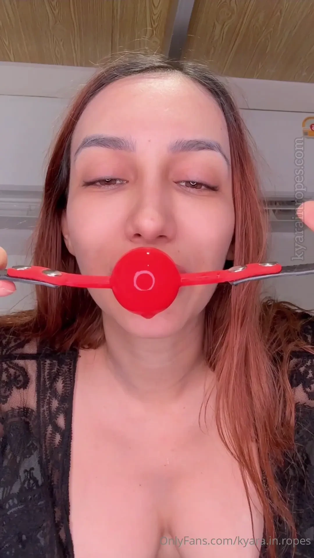 Ballgag in drool dripping moans slipping out no matter how hard i try 