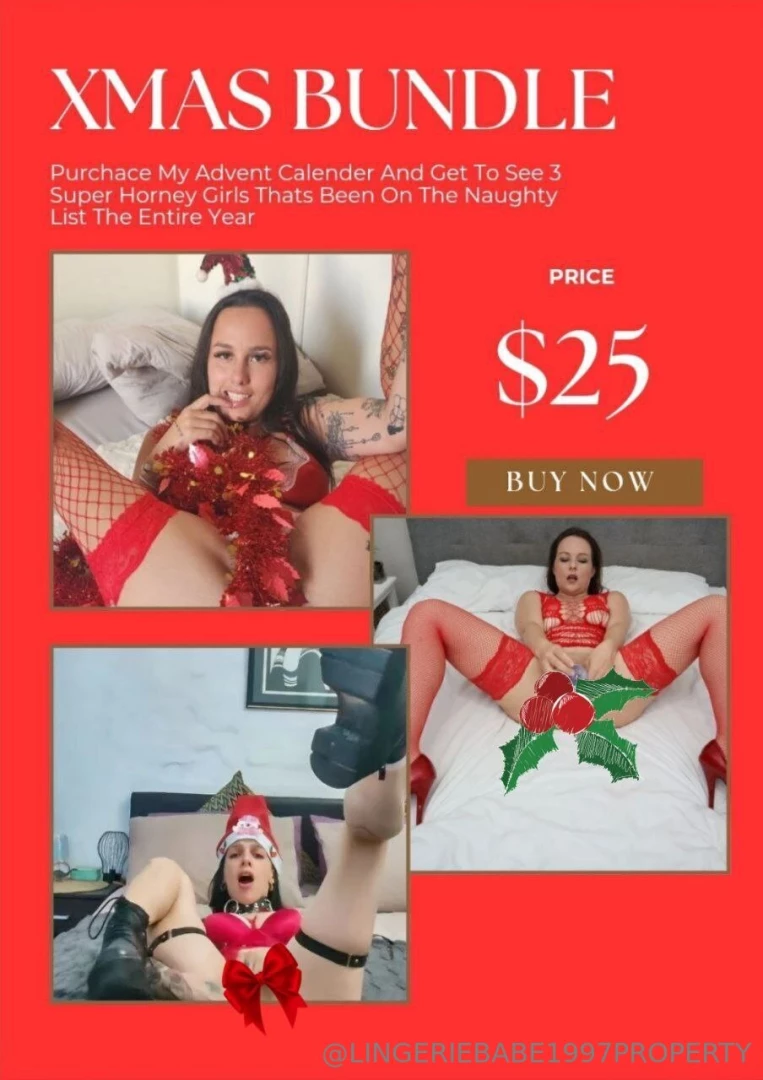 Buy my advent calender and get to see 3 horney girls that was on 